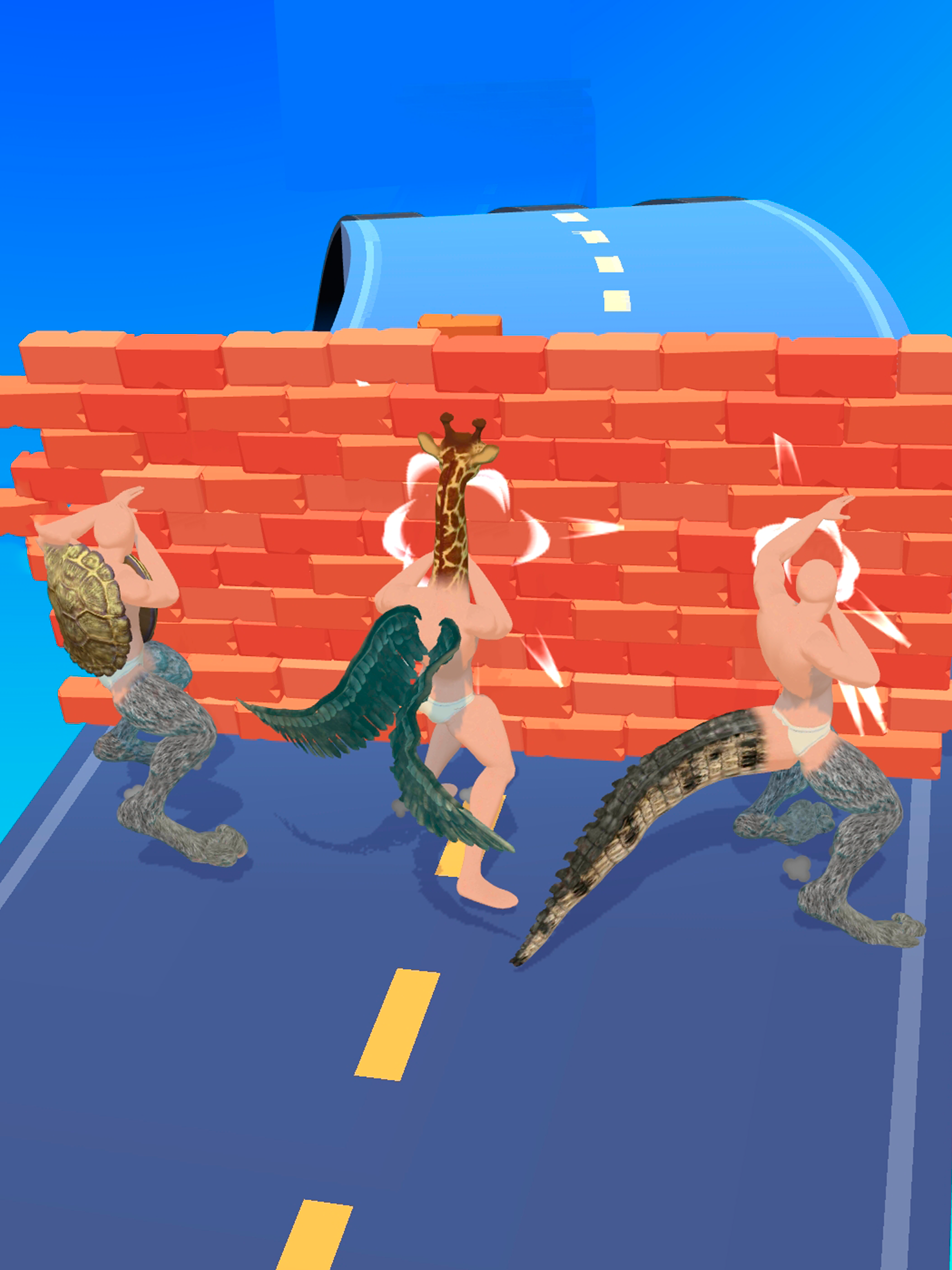 Merge Animals 3D - Mutant race Game Screenshot