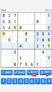 Sudoku number brain classic Game Screenshot