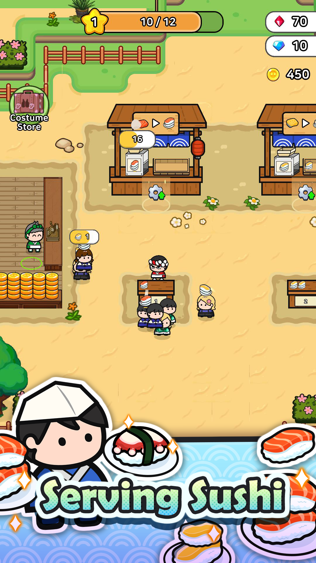 Sushi Village: Idle Chef Game Screenshot