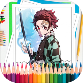 Páginas para colorir do Demon Slayer Kyojuro Rengoku - Páginas