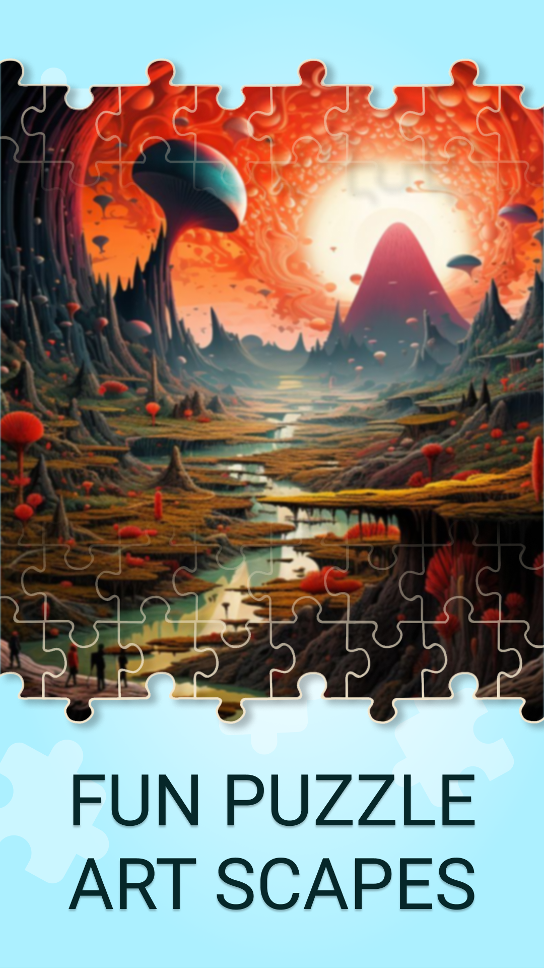 Скриншот игры Art Scapes Jigsaw Puzzle Games