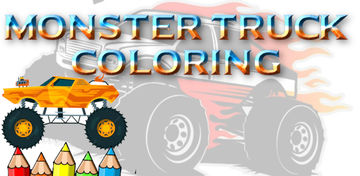Captura de Tela do Jogo caminhões monstro para colorir