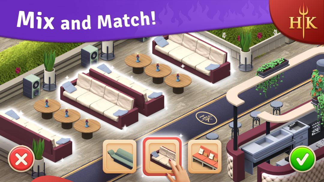 Screenshot of Hell's Kitchen: Match & Design