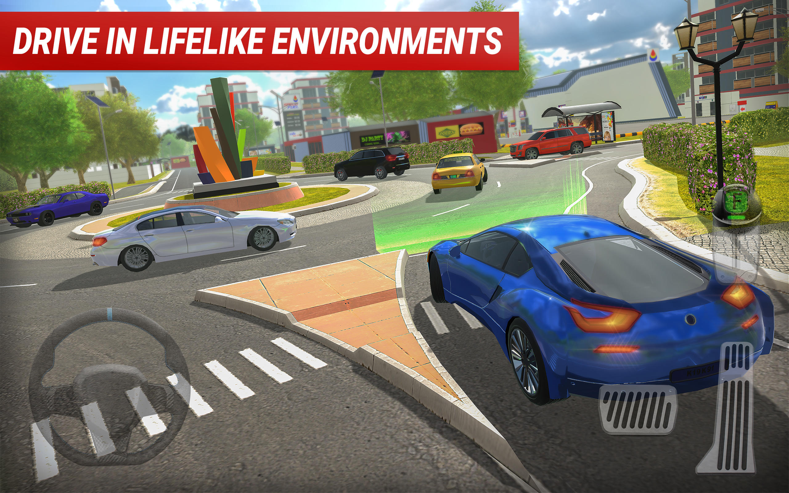 Roundabout 2: City Driving Sim Game Screenshot