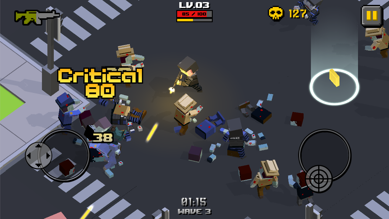 Cube Zombie War Game Screenshot