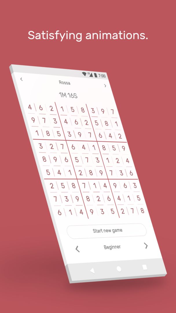 Screenshot of Sudoku - The Clean One
