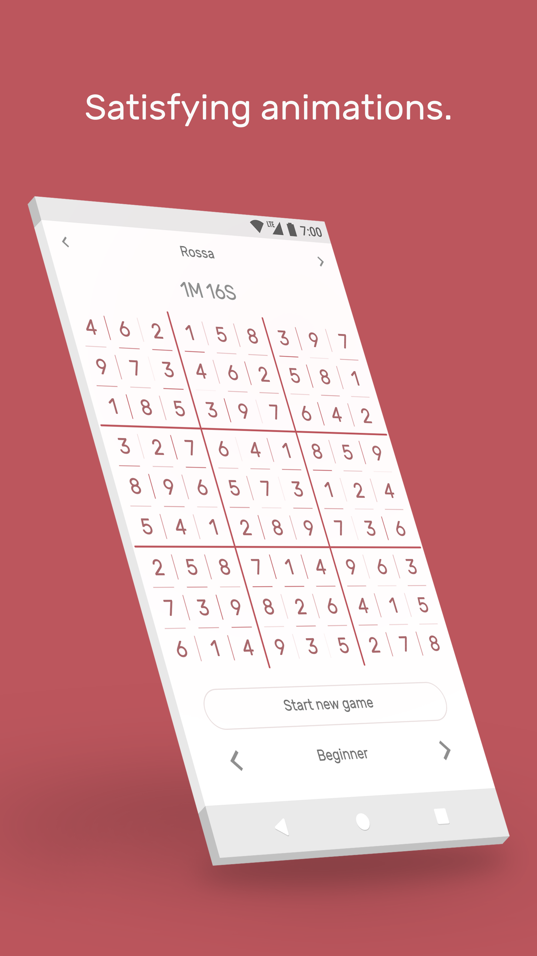 Sudoku - The Clean One Game Screenshot