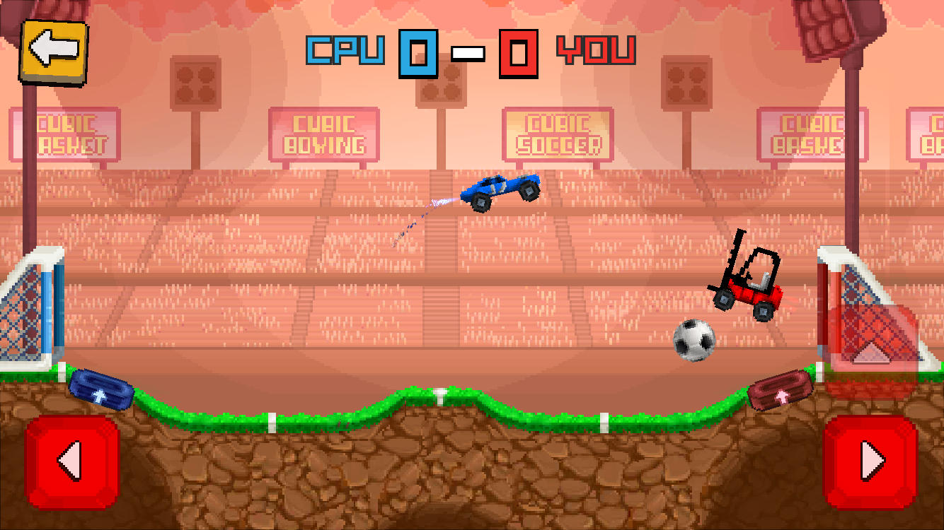 Pixel Cars. Soccer Game Screenshot