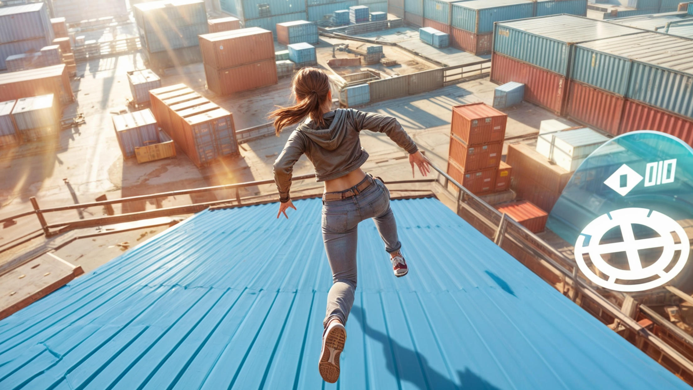 Going Up Parkour Sim: Rooftop Game Screenshot