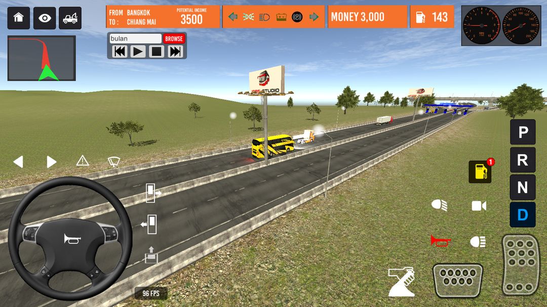 Thailand Bus Simulator 게임 스크린 샷