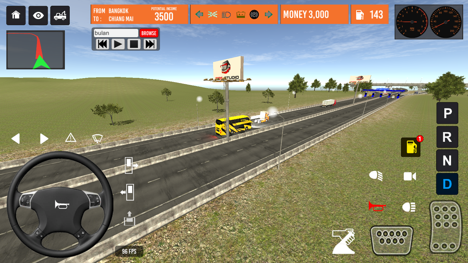 Thailand Bus Simulator Game Screenshot