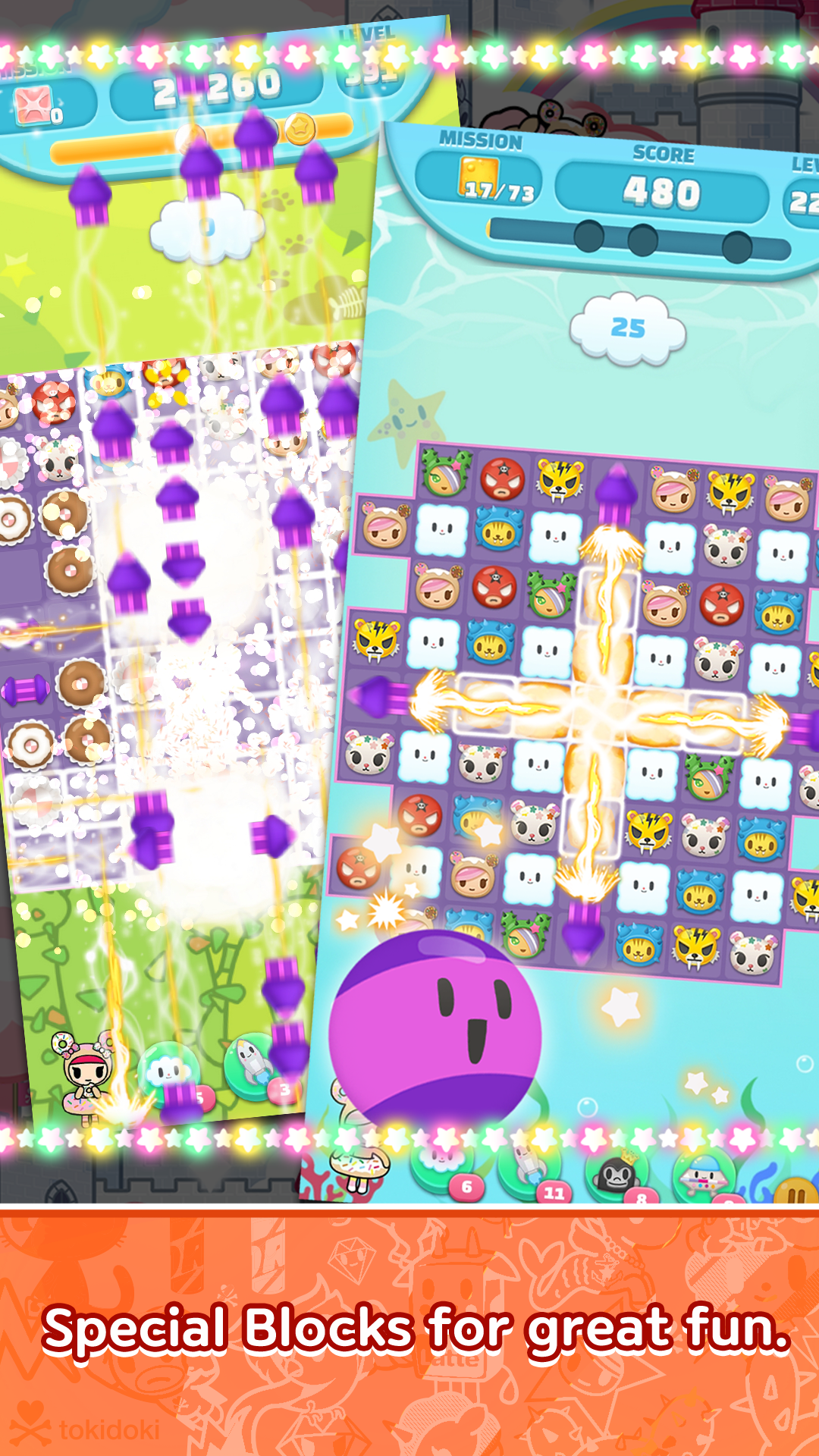 tokidoki frenzies : Match 3 Puzzle Game Screenshot