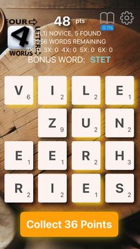 Four Letter Words Game Game Screenshot
