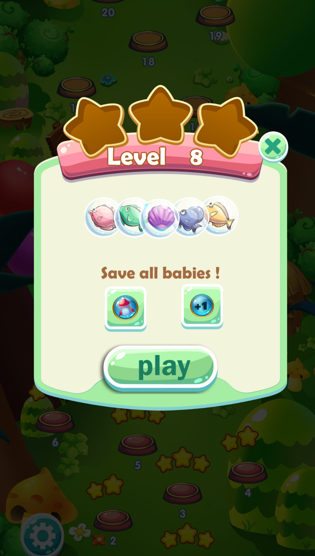 Cuplikan Layar Game Bubble Shooter - Cat's Picnic