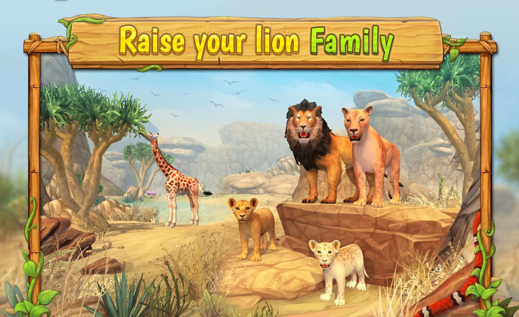 Screenshot 1 of Lion Family Sim ออนไลน์ - เครื่องจำลองสัตว์ 4.2