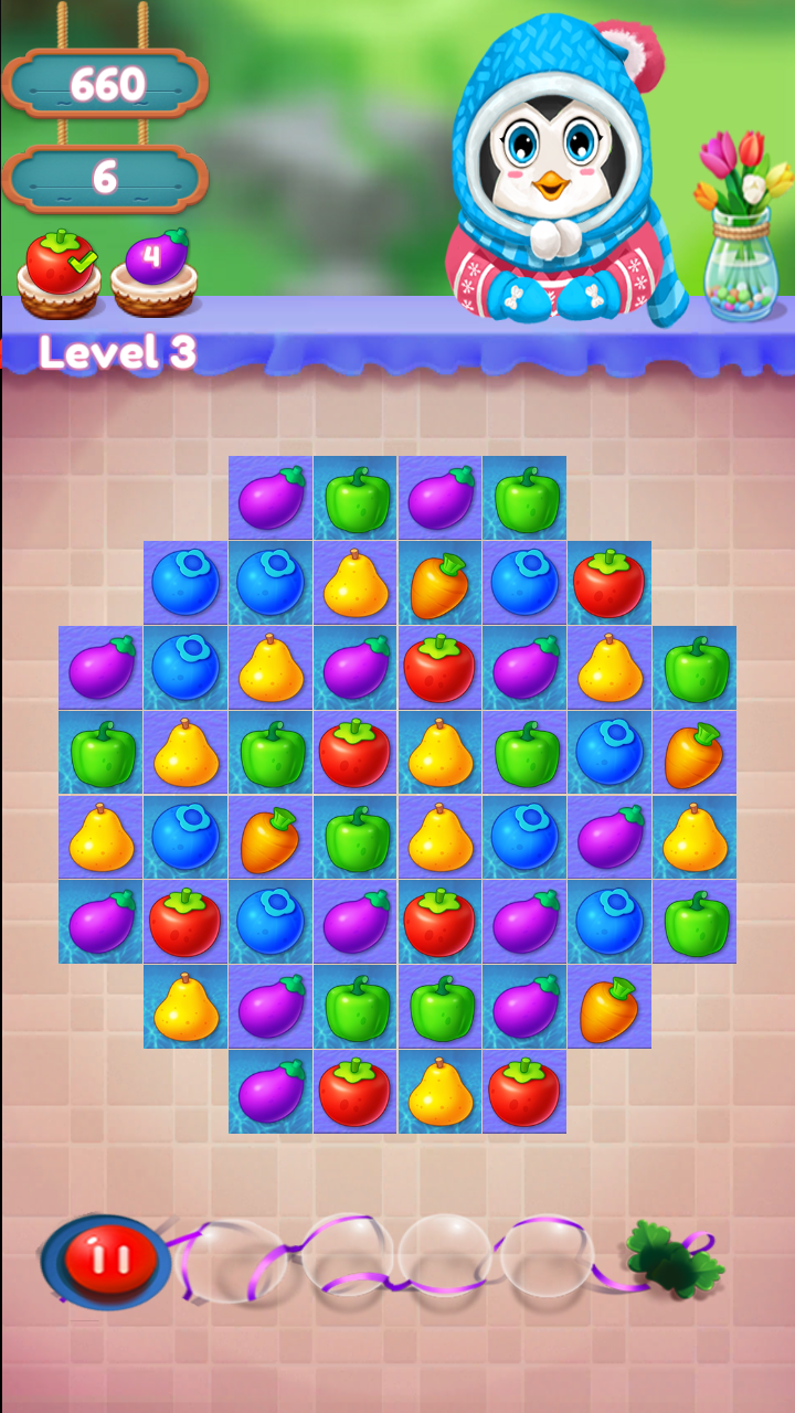 Winter Fruit Mania Game Screenshot