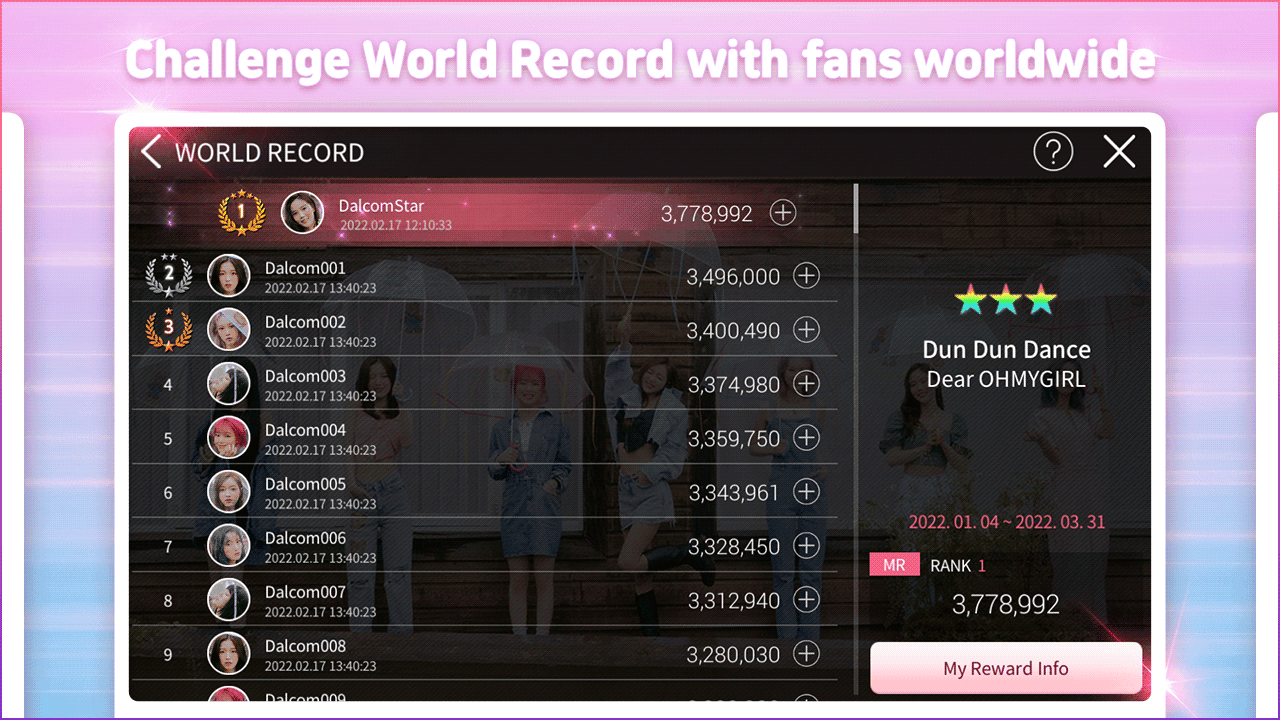 SUPERSTAR OH MY GIRL Game Screenshot