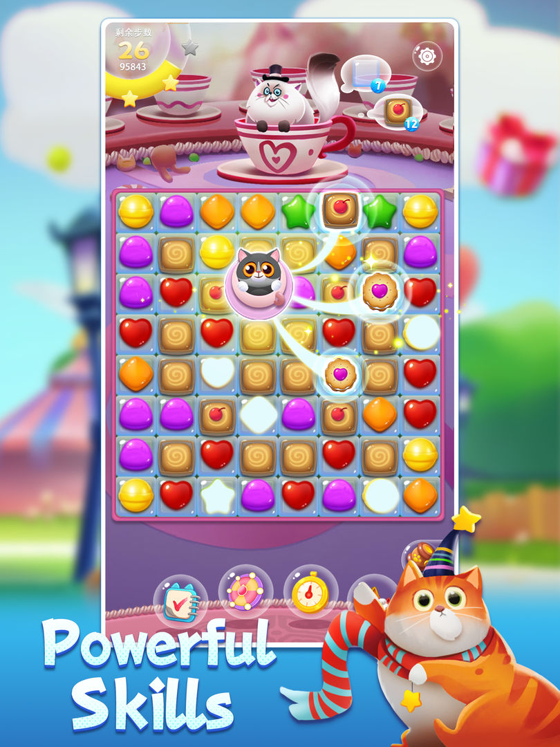 Candy Cat: Match 3 candy games screenshot game
