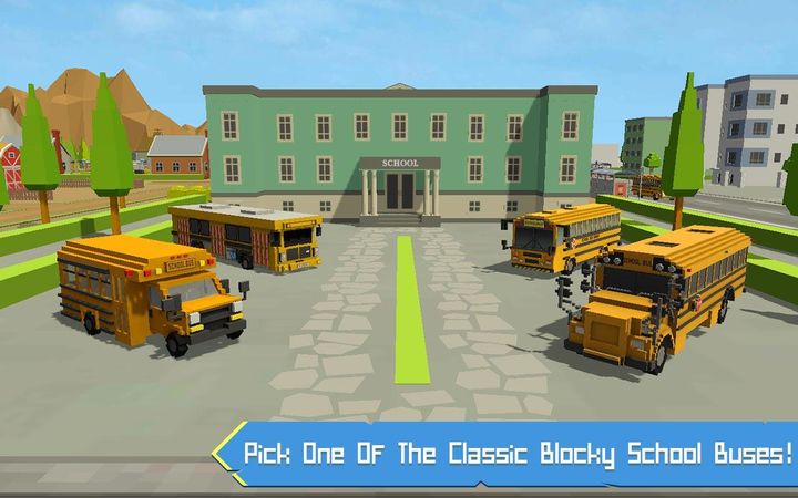 Screenshot 1 of School Bus Game Blocky World 1.5