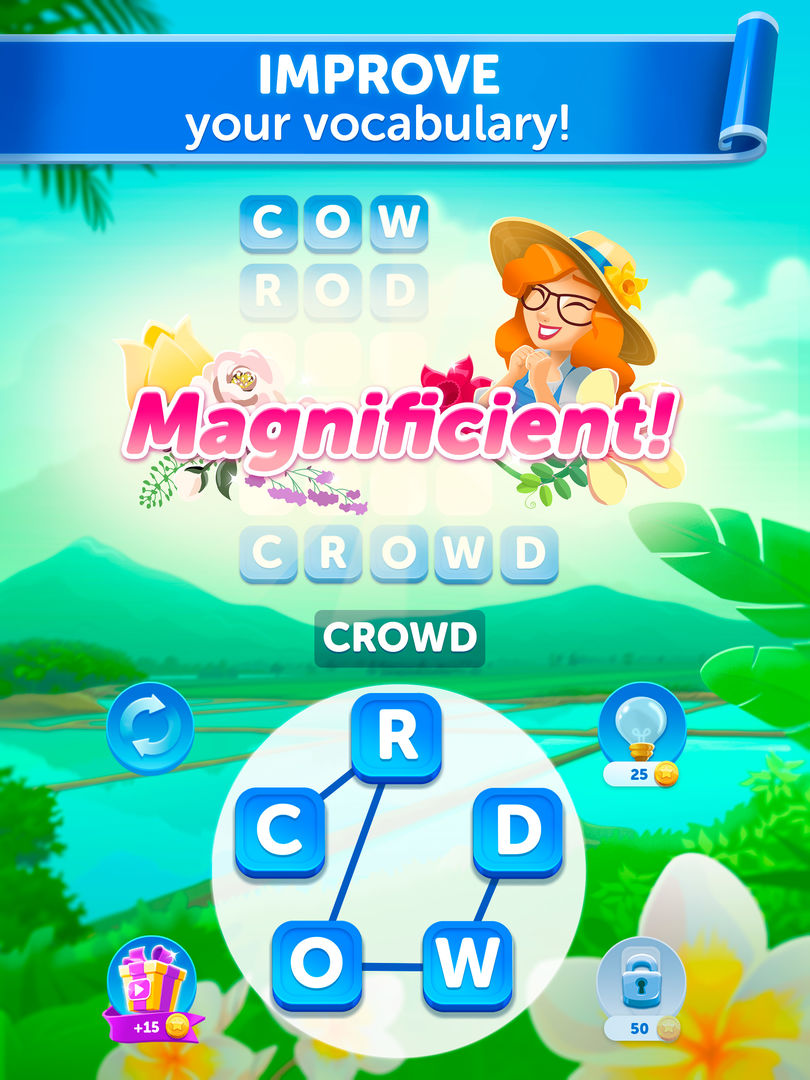 Screenshot of Bouquet of Words: Word Game