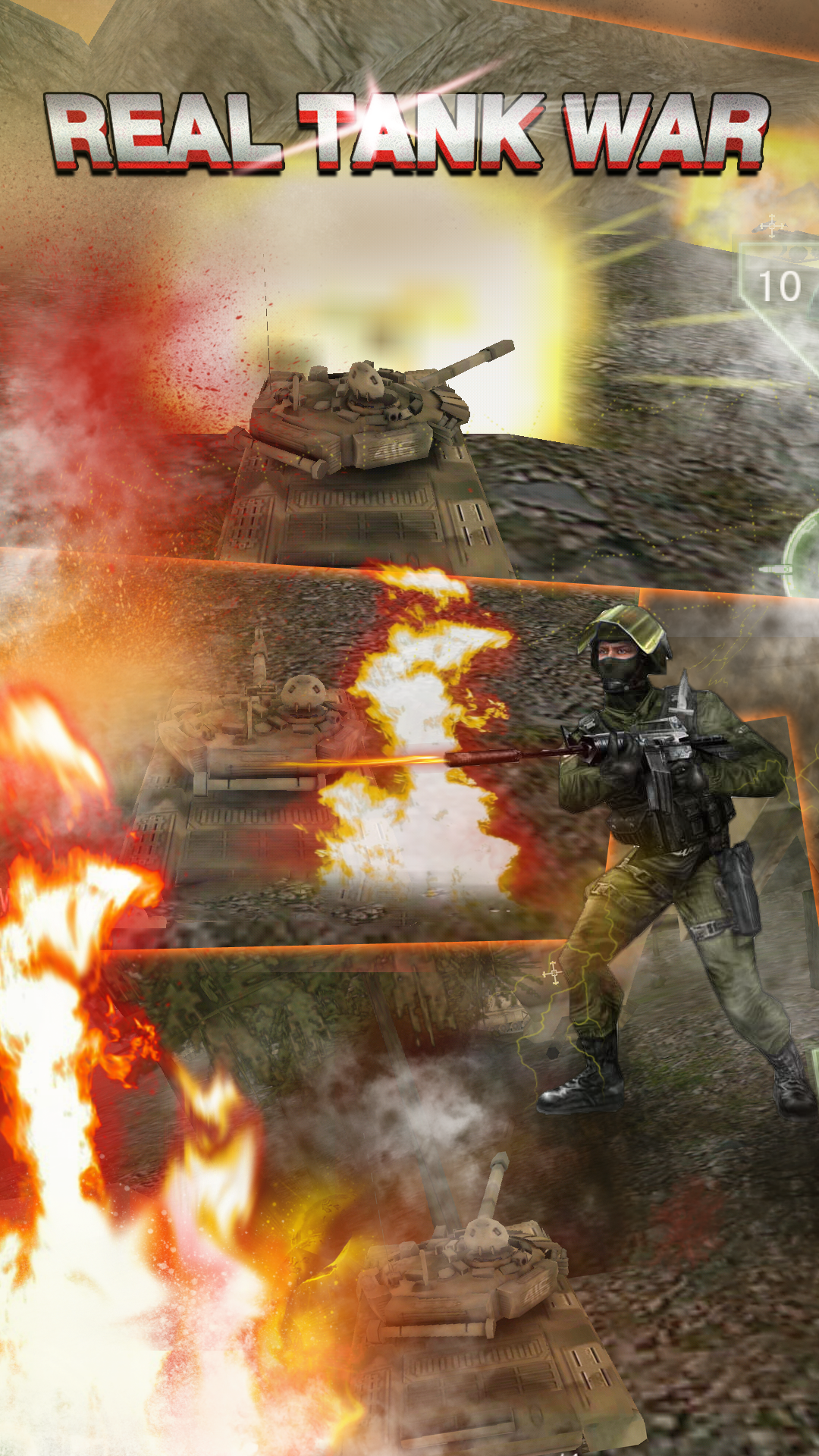 Captura de Tela do Jogo Real Tank War:World War of Tank,Best Shooting Game