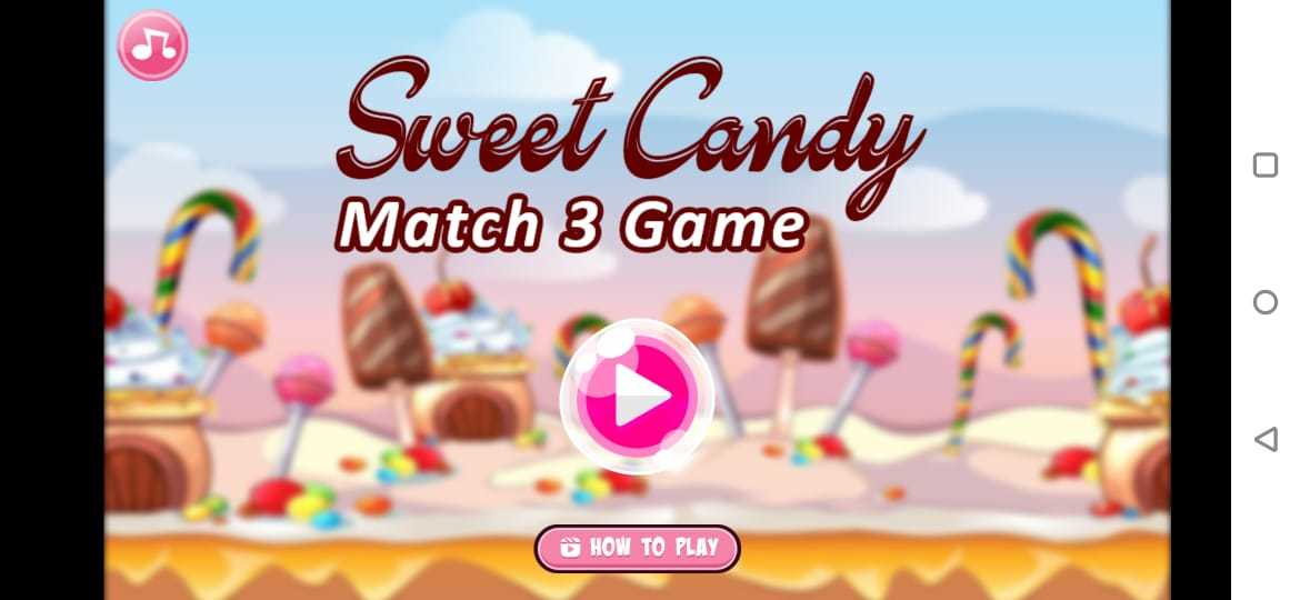 Captura de Tela do Jogo Sweet Candy: Match 3 Game