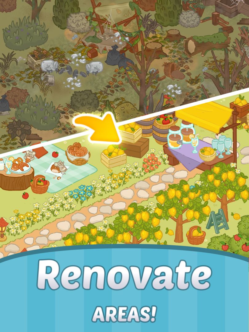 Screenshot of Merge Cartoon : Renovate Town