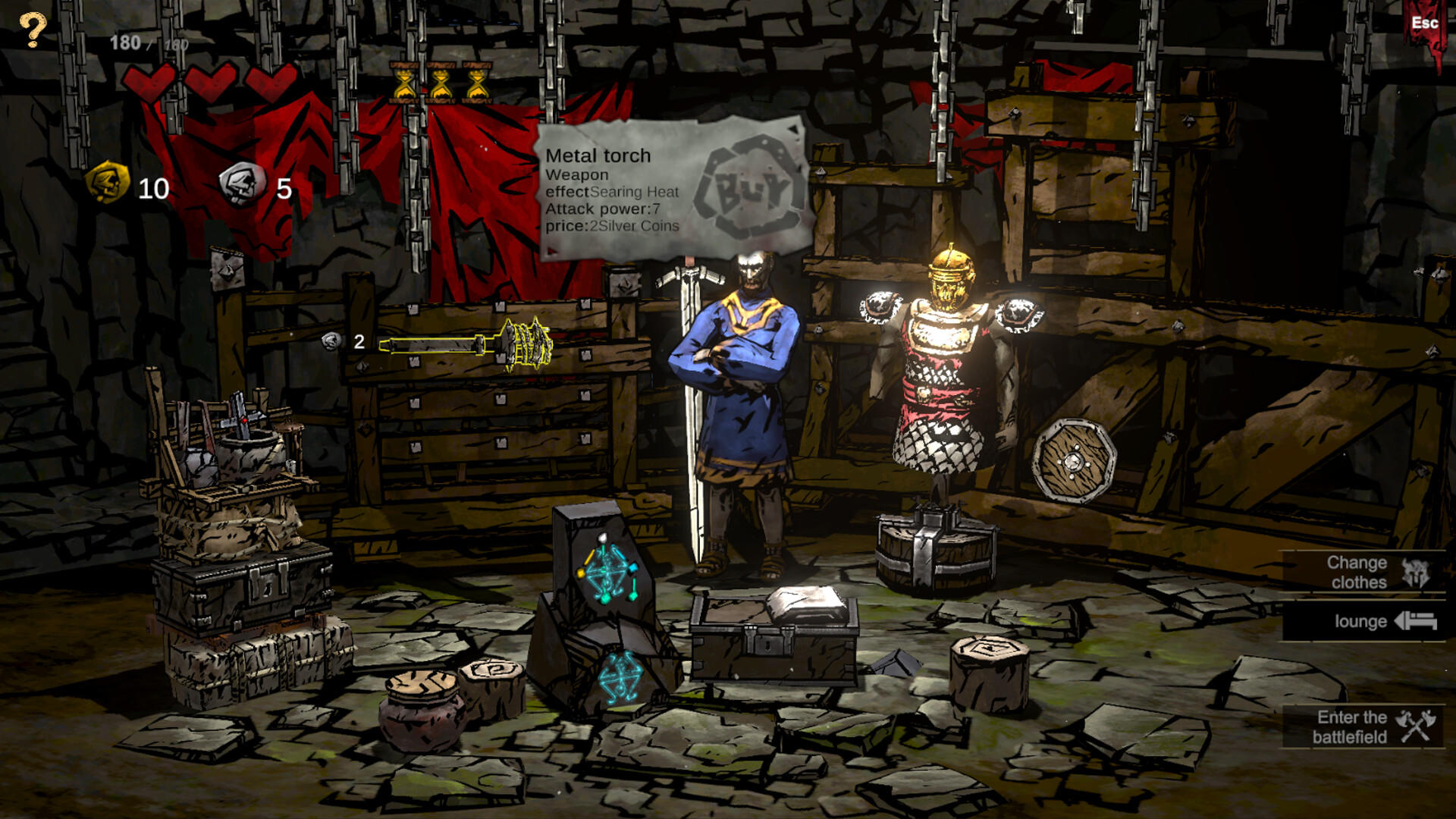Screenshot of Rune Coliseum: Chained Warrior
