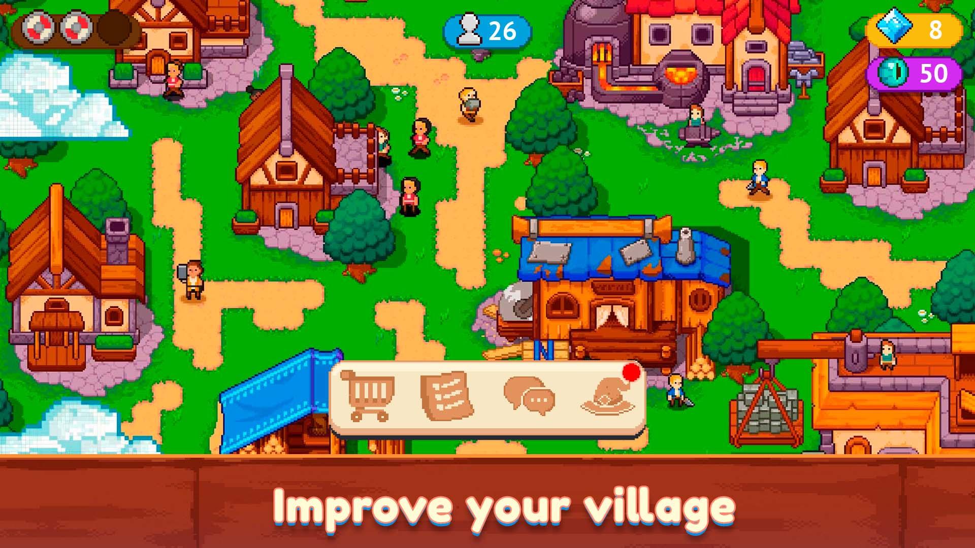 Idle Town Master - Pixel Game Game Screenshot