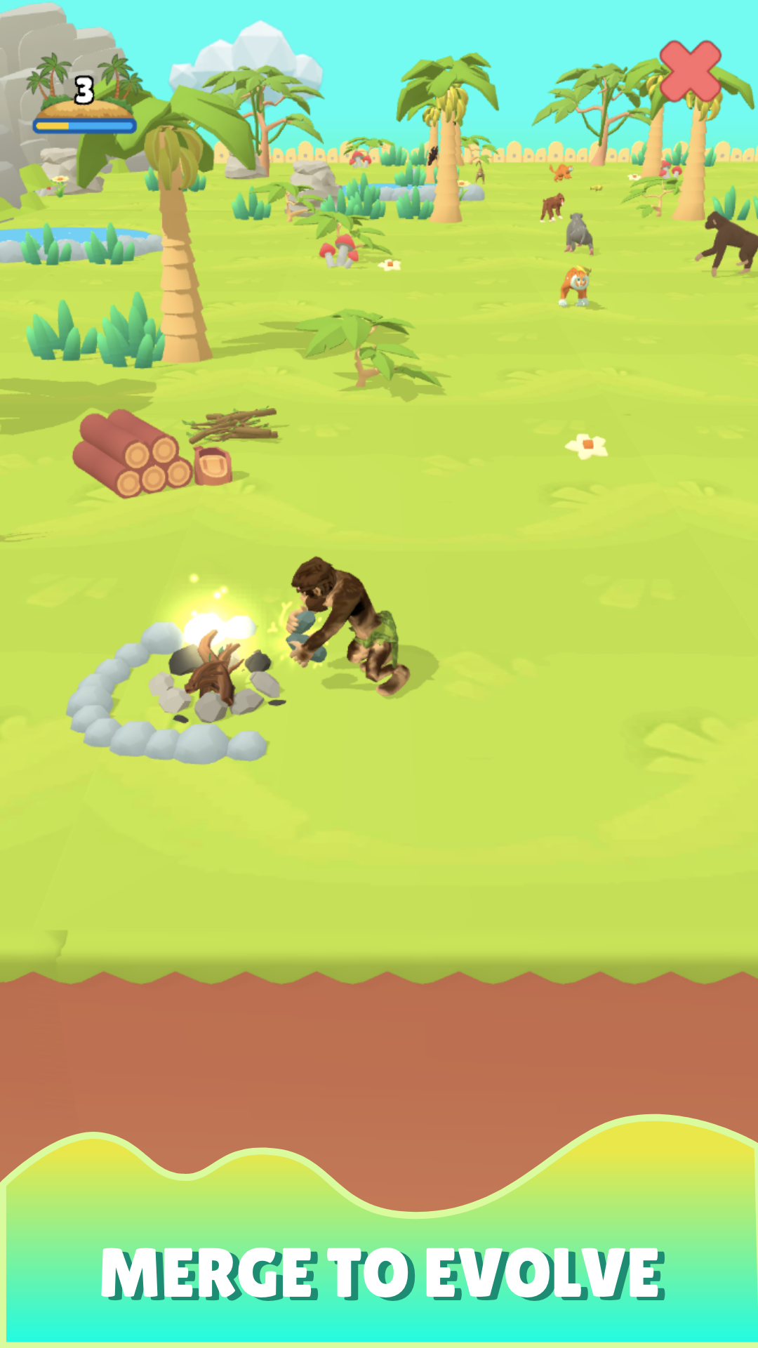 Screenshot of Merge Human Evolution