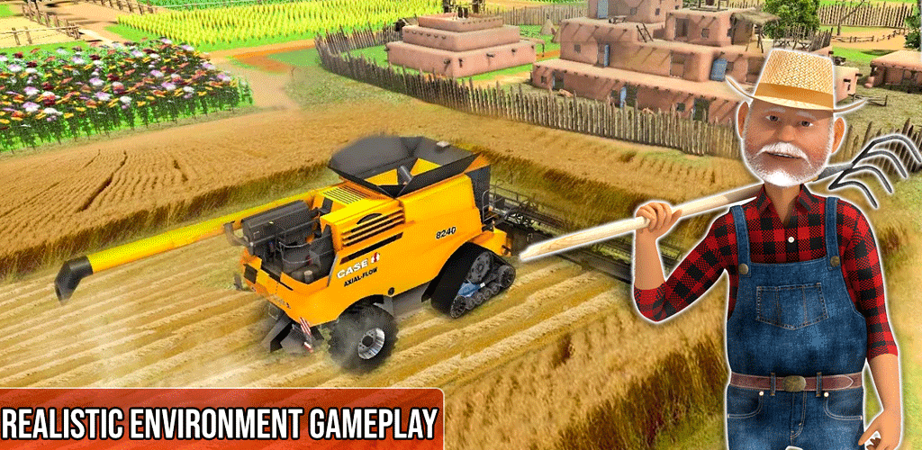 Banner of Tractor Driving Farming Games 
