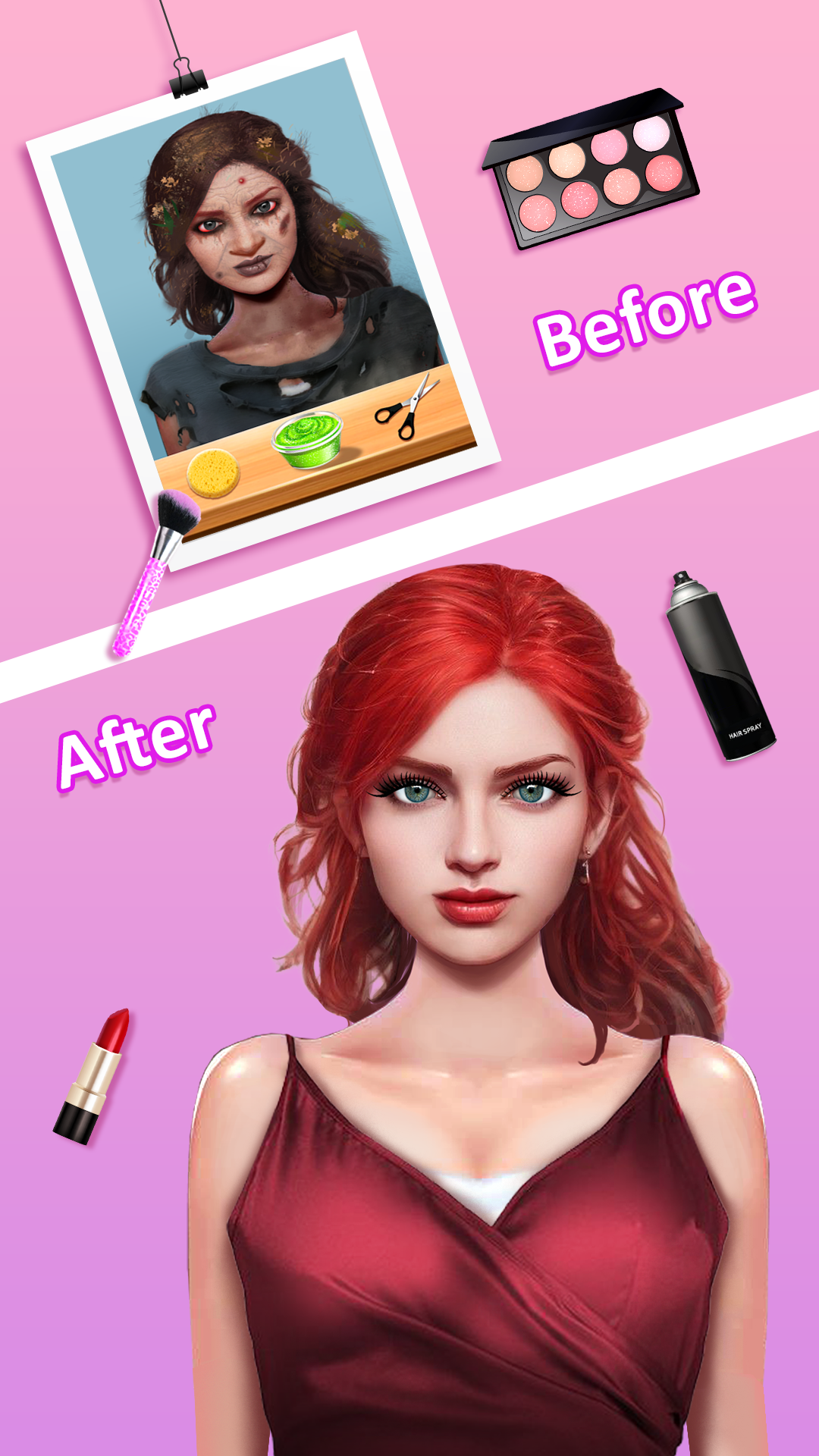 ASMR Makeup & Makeover Salon 게임 스크린 샷