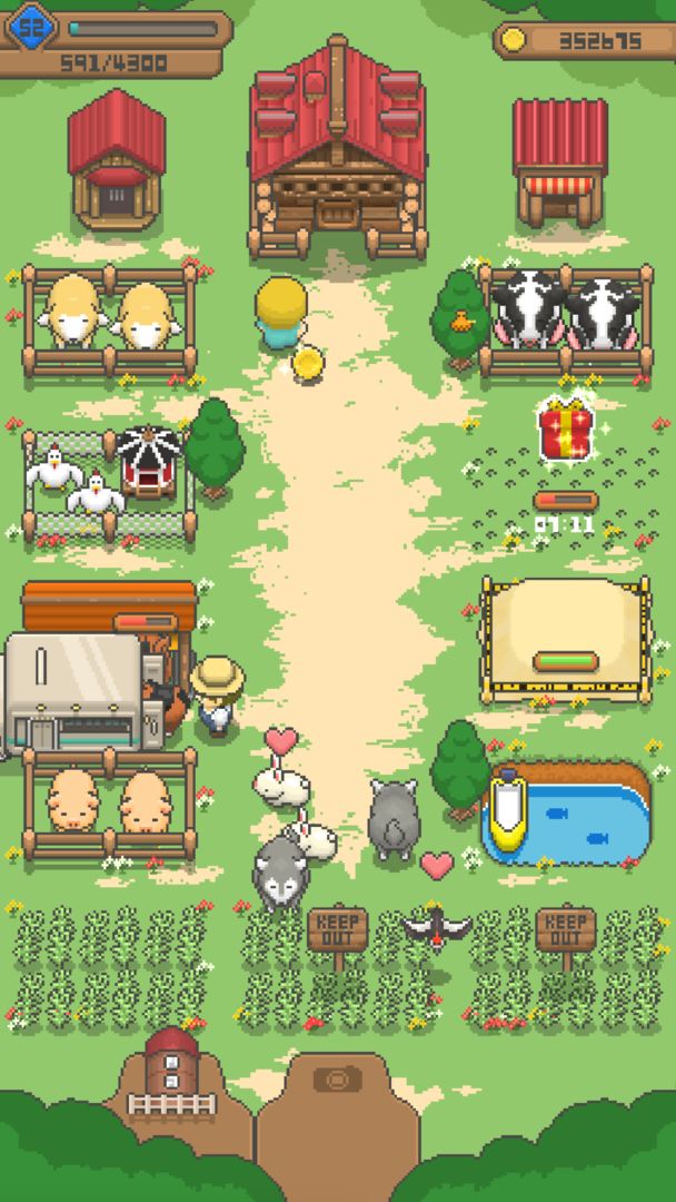 Tiny Pixel Farm - 목장 농장 경영 게임 게임 스크린 샷