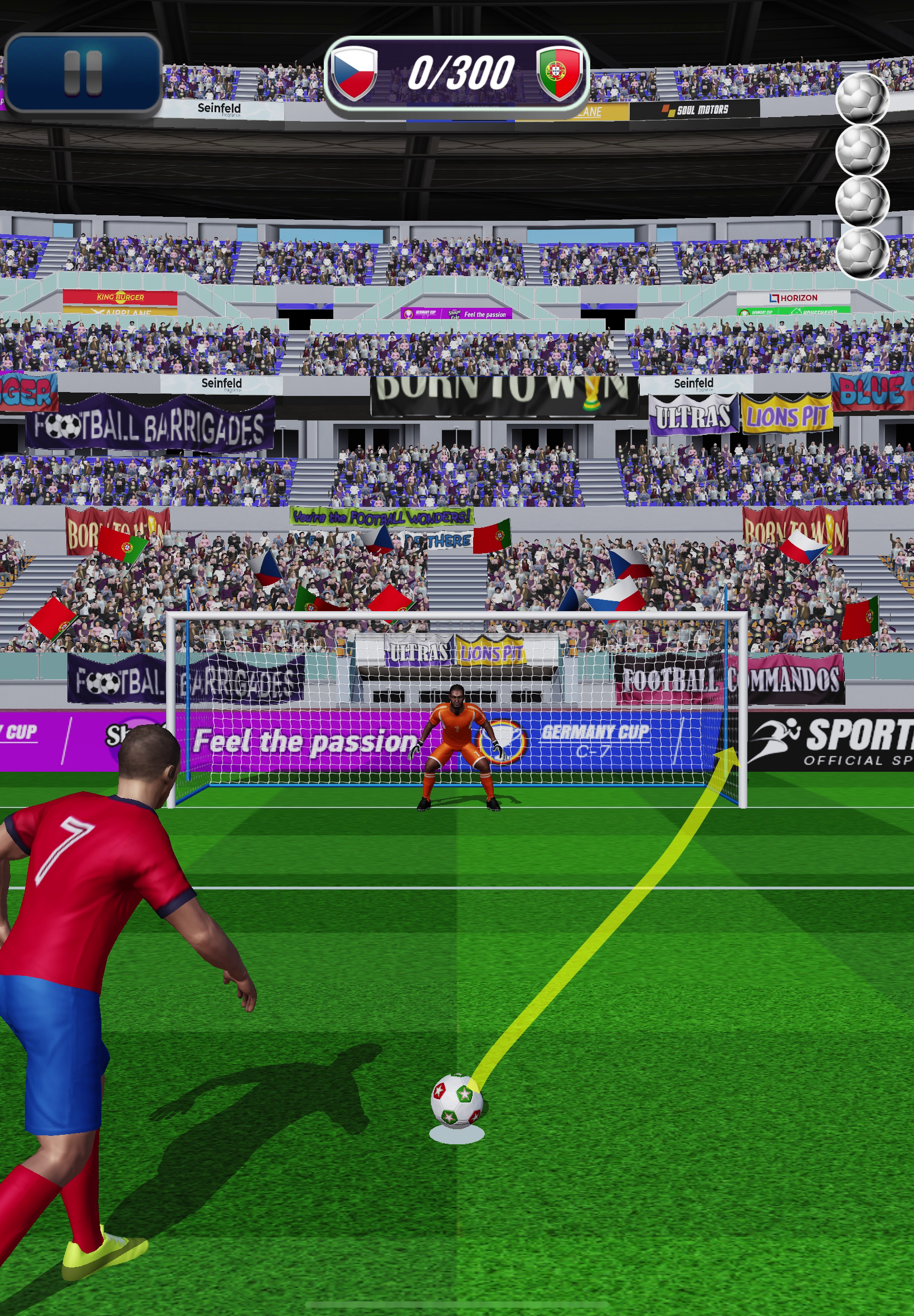 Euro Penalty Flick Soccer ภาพหน้าจอเกม