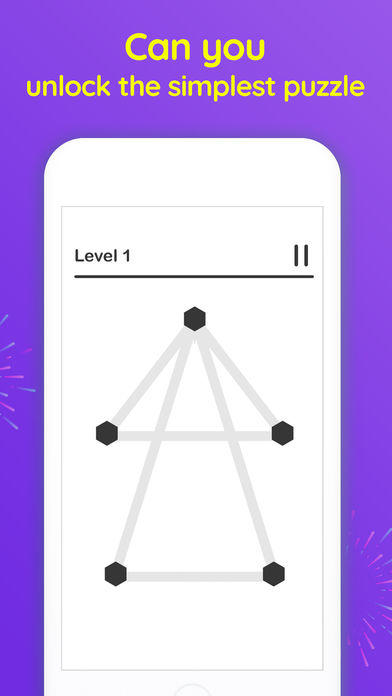 Draw 1 Line - a puzzle game Game Screenshot