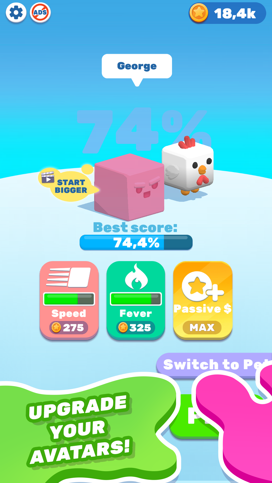 Скриншот игры Block.io・Cube Battle On Paper