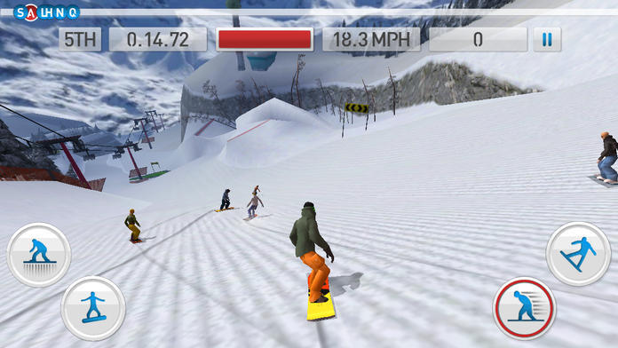 Fresh Tracks Snowboarding Game Screenshot