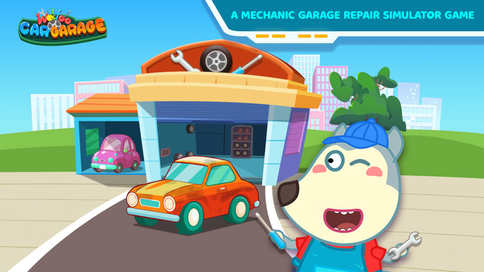 Captura de Tela do Jogo Wolfoo Car Garage Fix & Repair