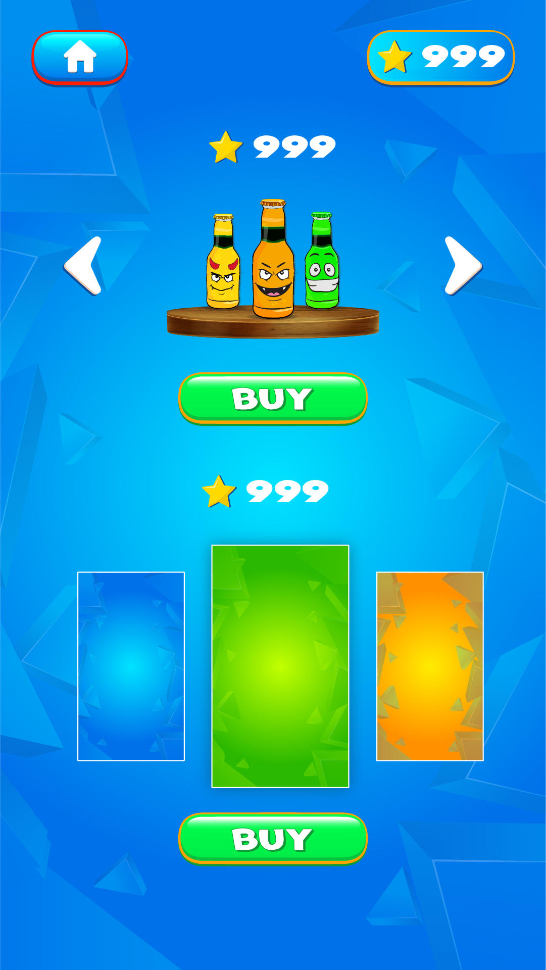 Screenshot of Bottle Tap Flip Bottle Puzzle