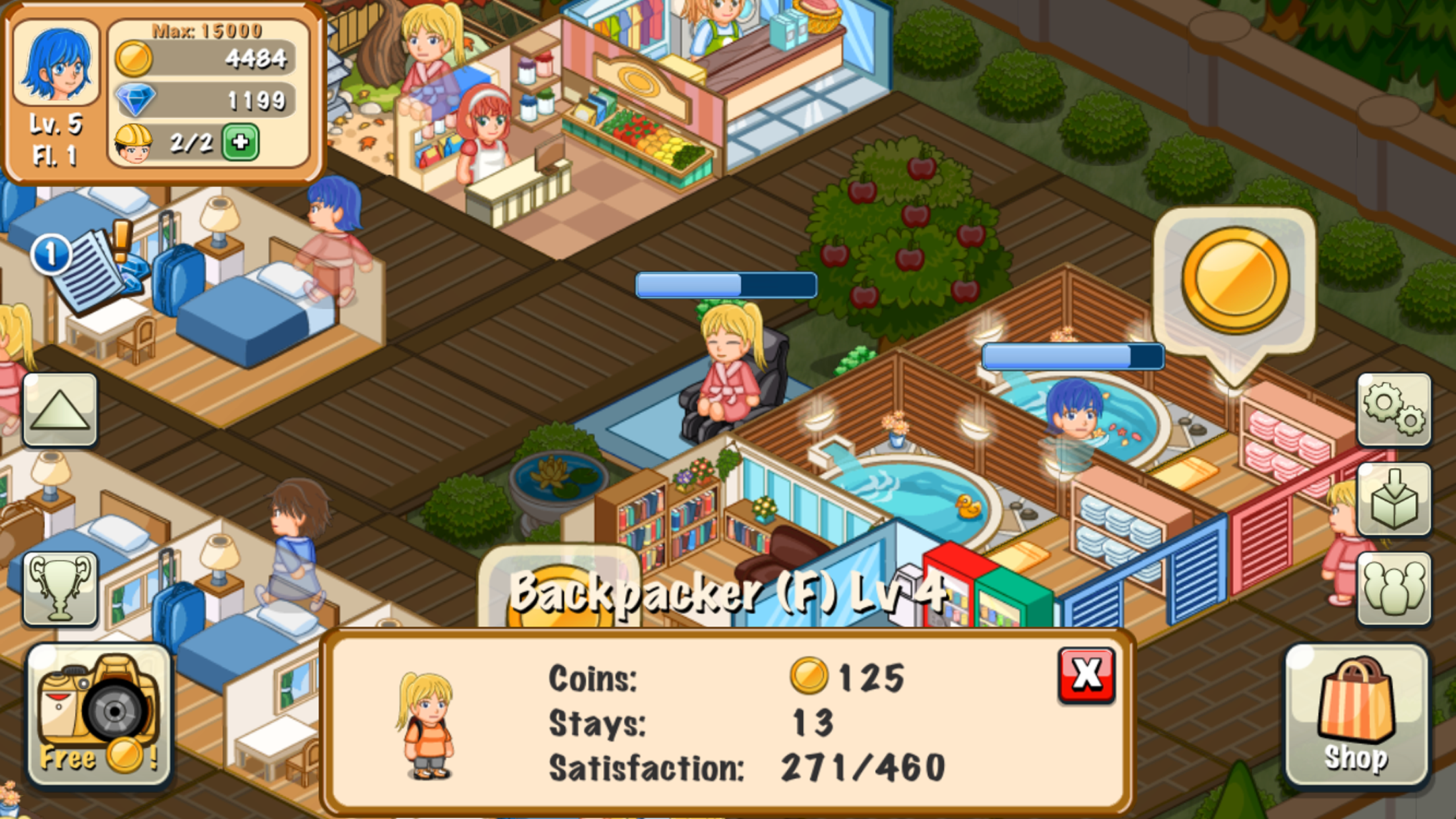 Screenshot of Hotel Story: Resort Simulation