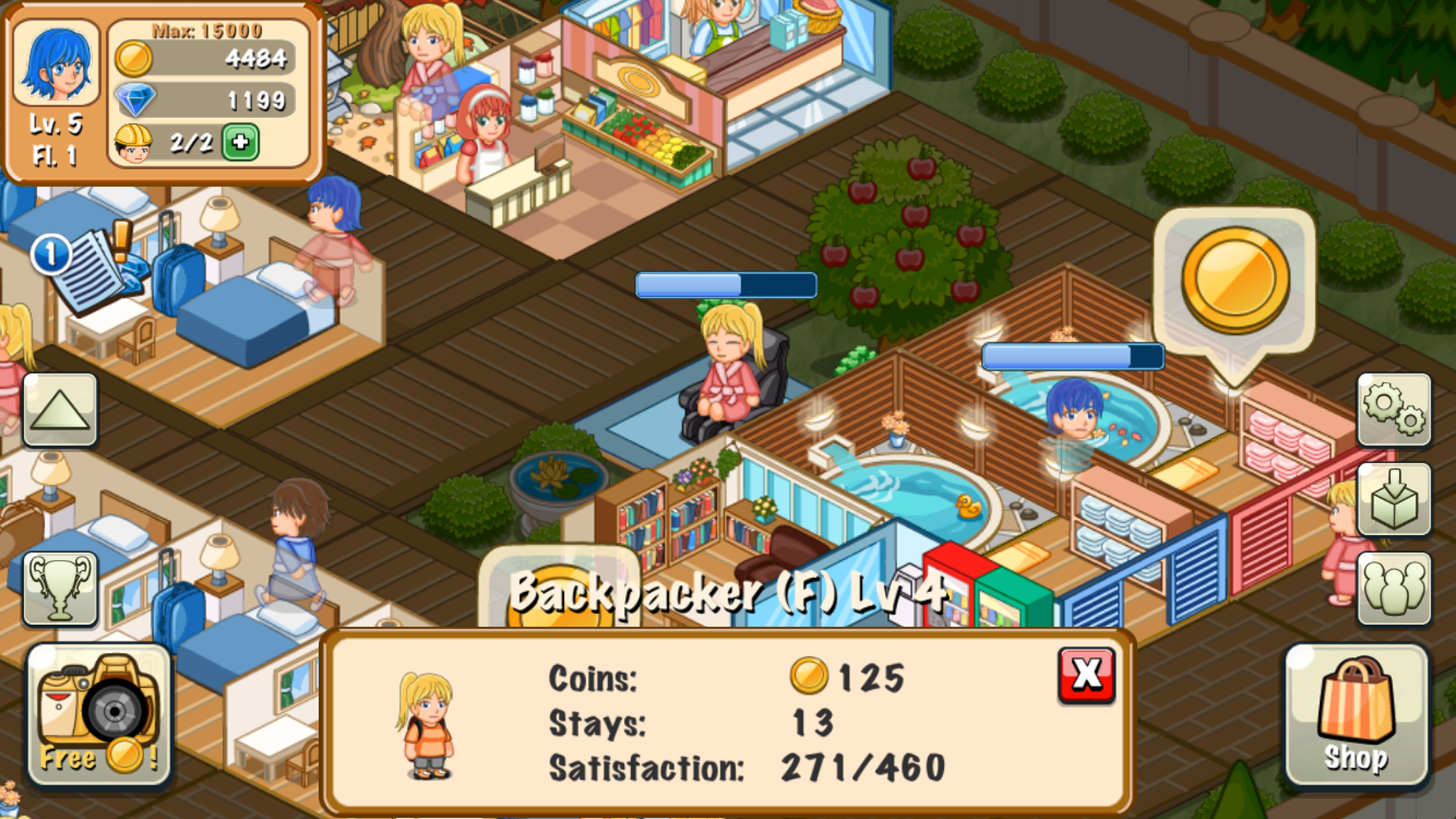 Hotel Story: Resort Simulation Game Screenshot