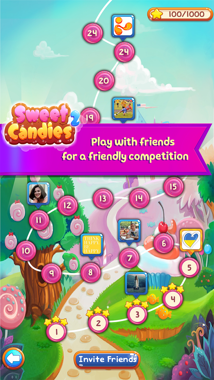 Sweet Candies 2 - Cookie Crush Match 3 Puzzle 遊戲截圖