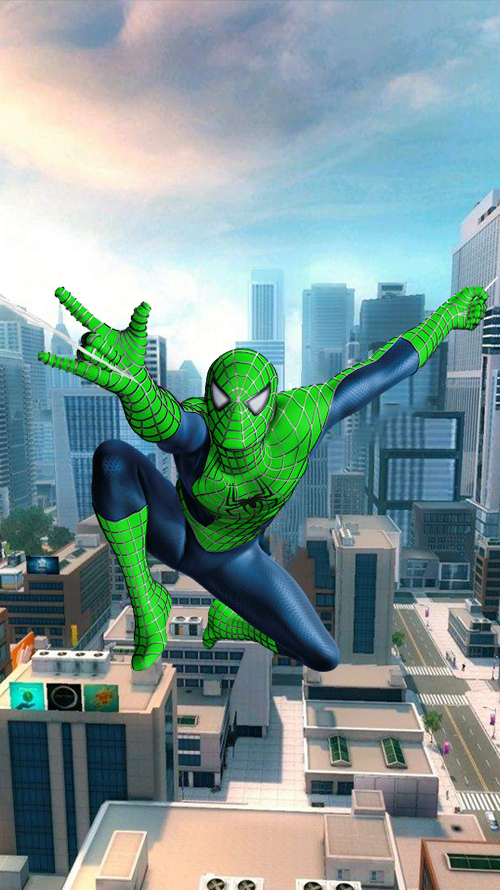 Super Amazing Green Spider Rope Hero Miami Gang 게임 스크린 샷