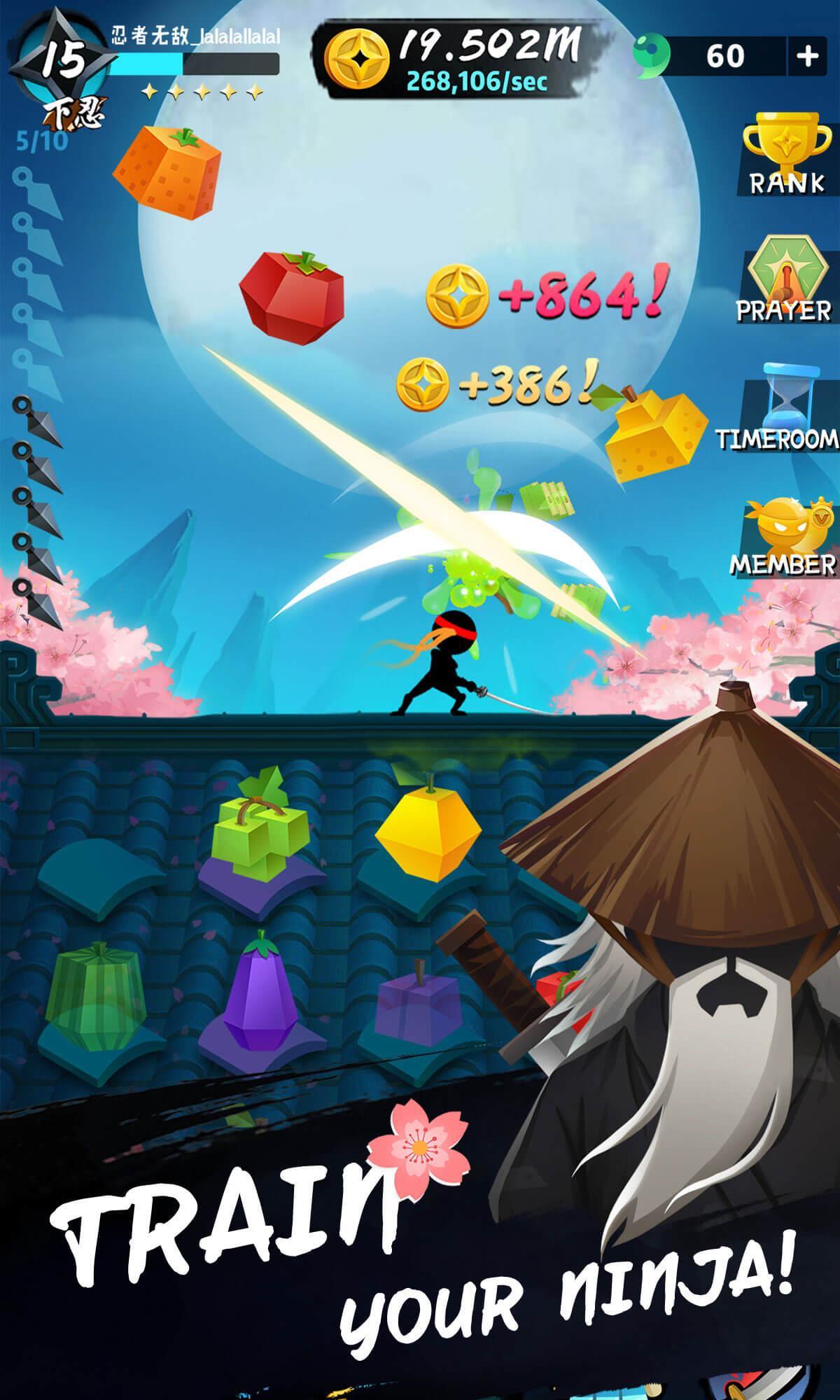 Merge Fruit Ninja - Idle Game 게임 스크린 샷