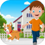 Kavi Game  415 - Cute Boy With Perky Dog Rescue