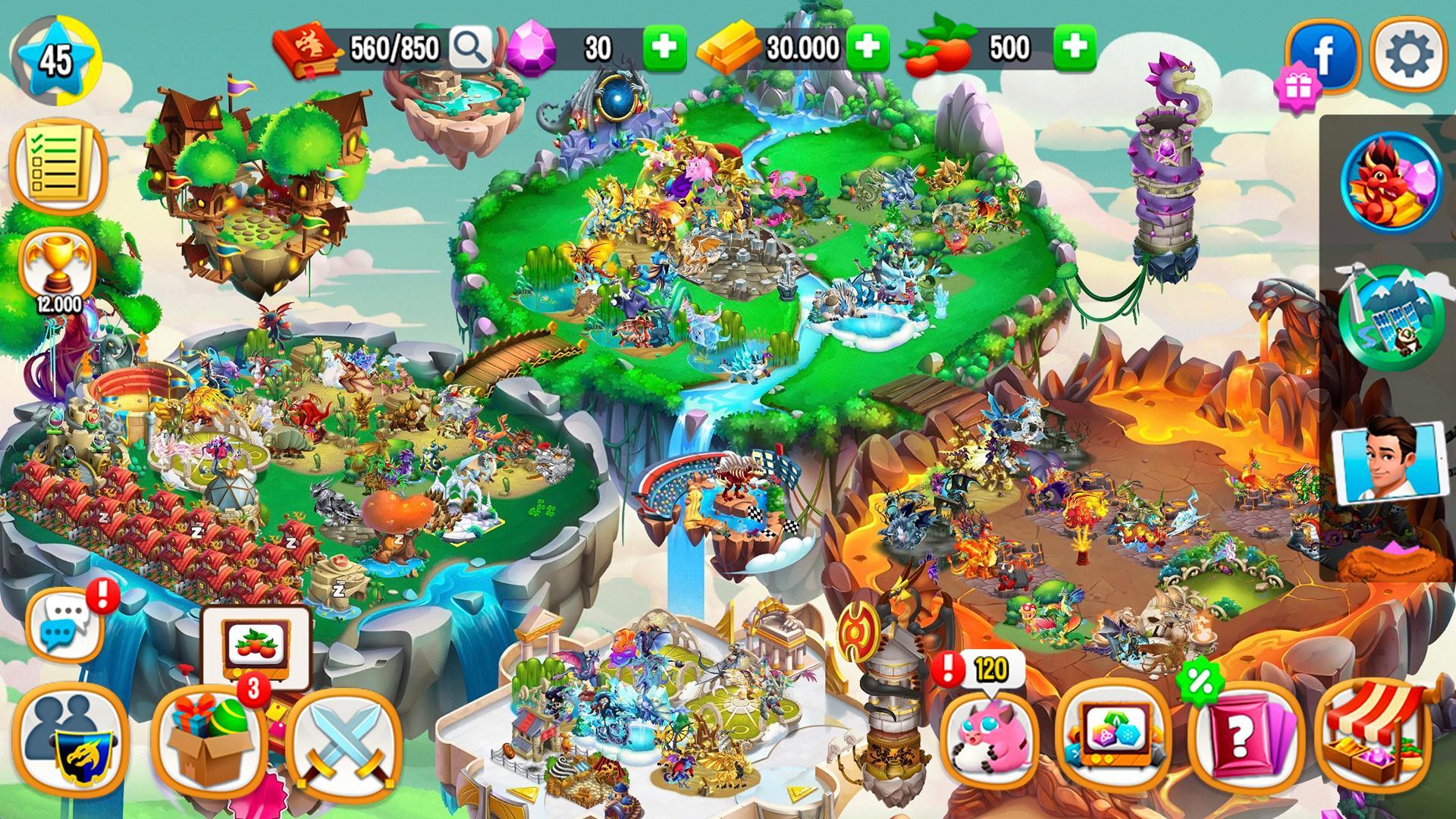 龍城 (Dragon City) 遊戲截圖