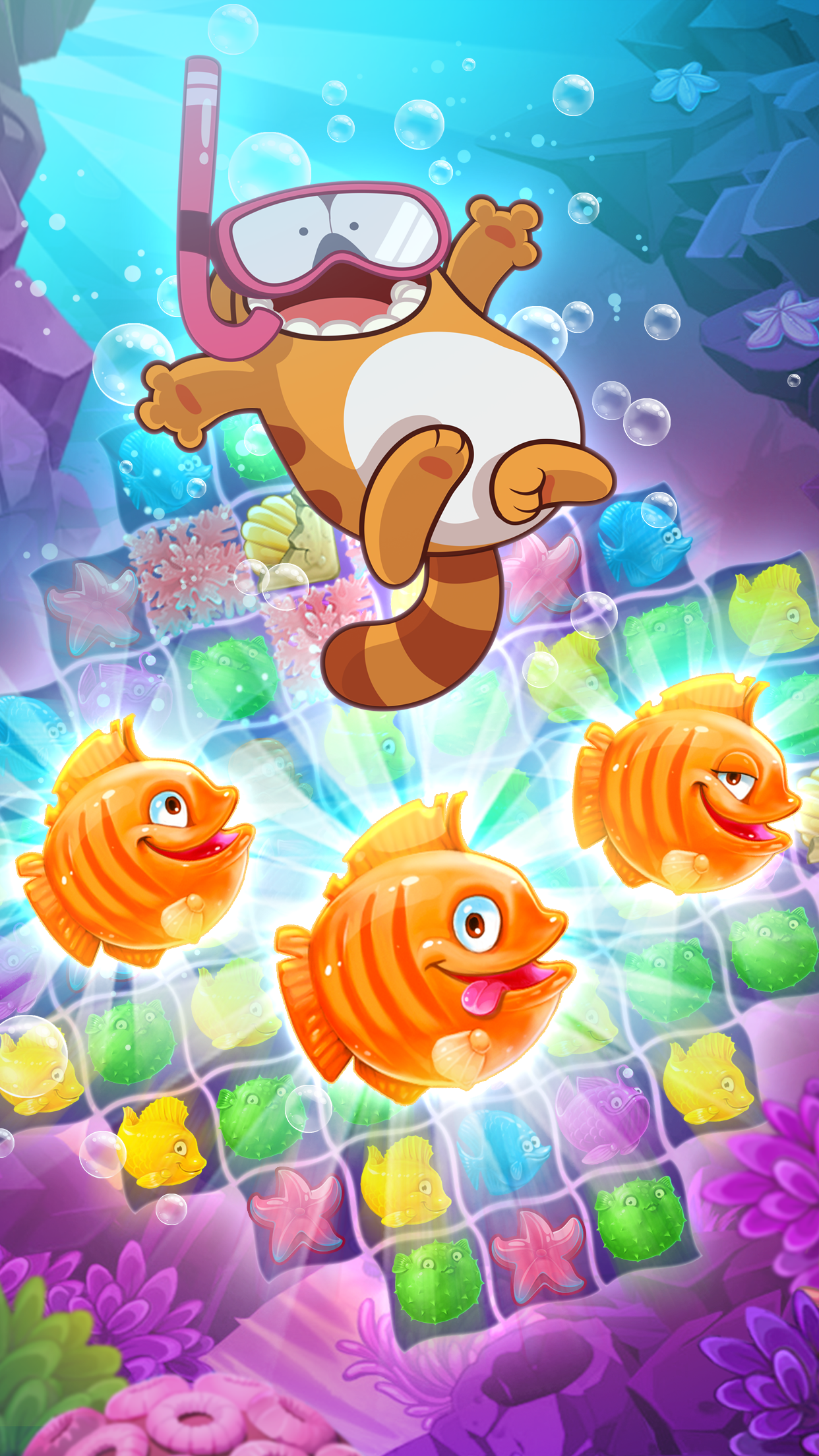 Viber Mermaid Puzzle Match 3 게임 스크린샷