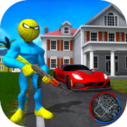 Spider Stickman Rope Hero Open World City Gangster