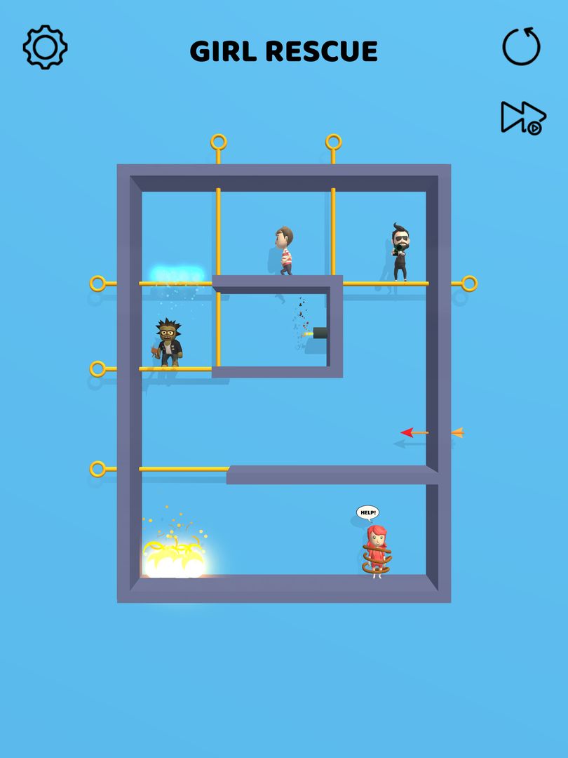 Screenshot of Pin Rescue-Pull the pin game!