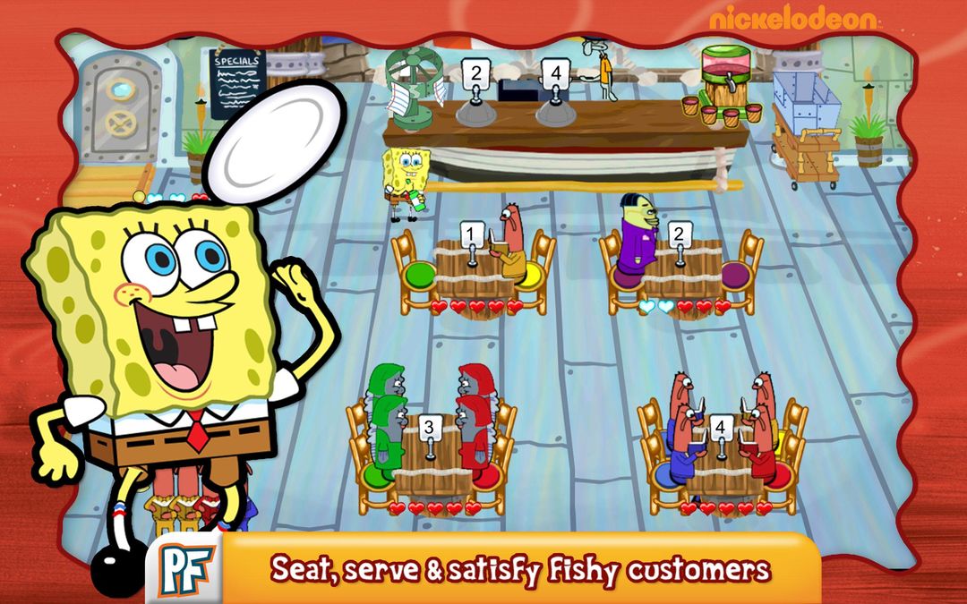 SpongeBob Diner Dash Deluxe 게임 스크린 샷